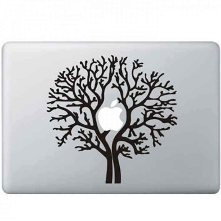 Apple Baum MacBook Aufkleber Schwarz MacBook Aufkleber